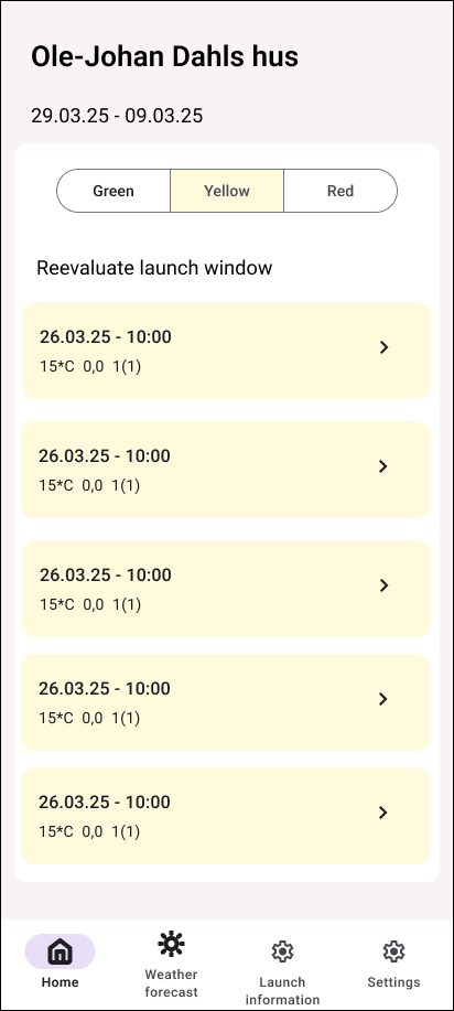 Gul skjerm – vurder forhold